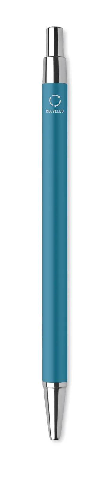 Dana Recycled Aluminium Push Button Pen — Turquoise