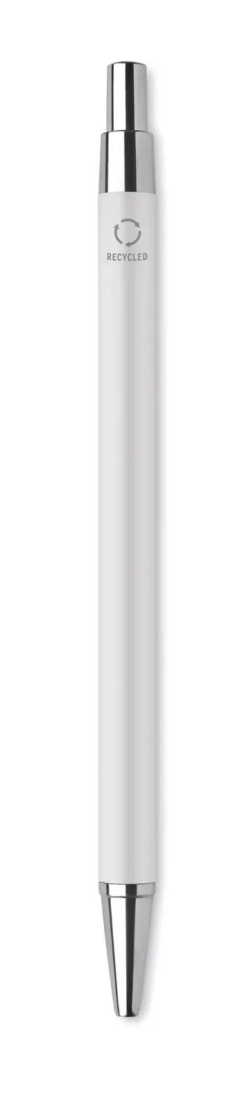 Dana Recycled Aluminium Push Button Pen — White