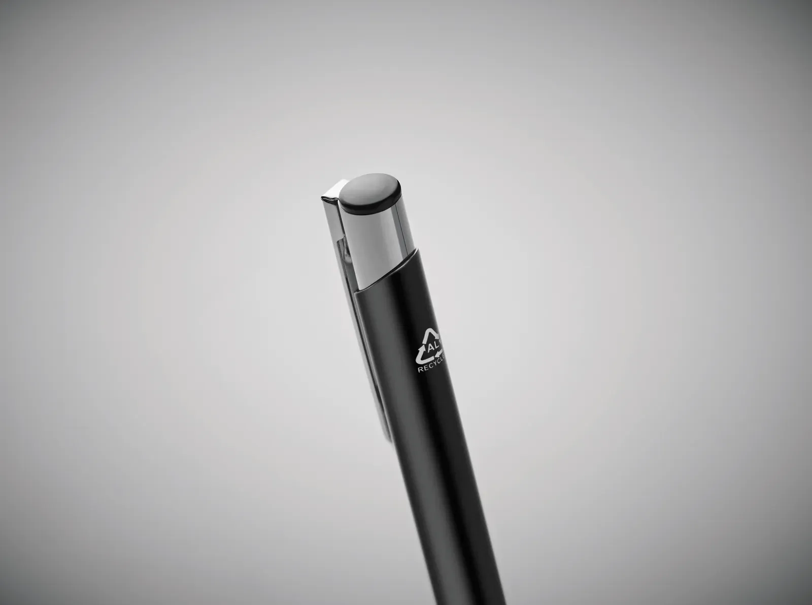 Bern RA Recycled Aluminium Push Button Pen — Black