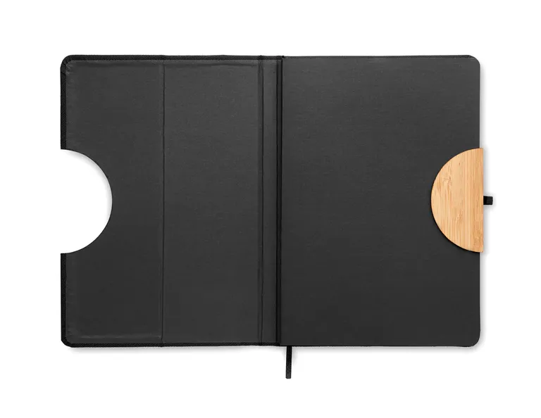 Blama A5 RPET Notebook with Bamboo Detail – Smartphone Stand & 160-Page FSC Refill