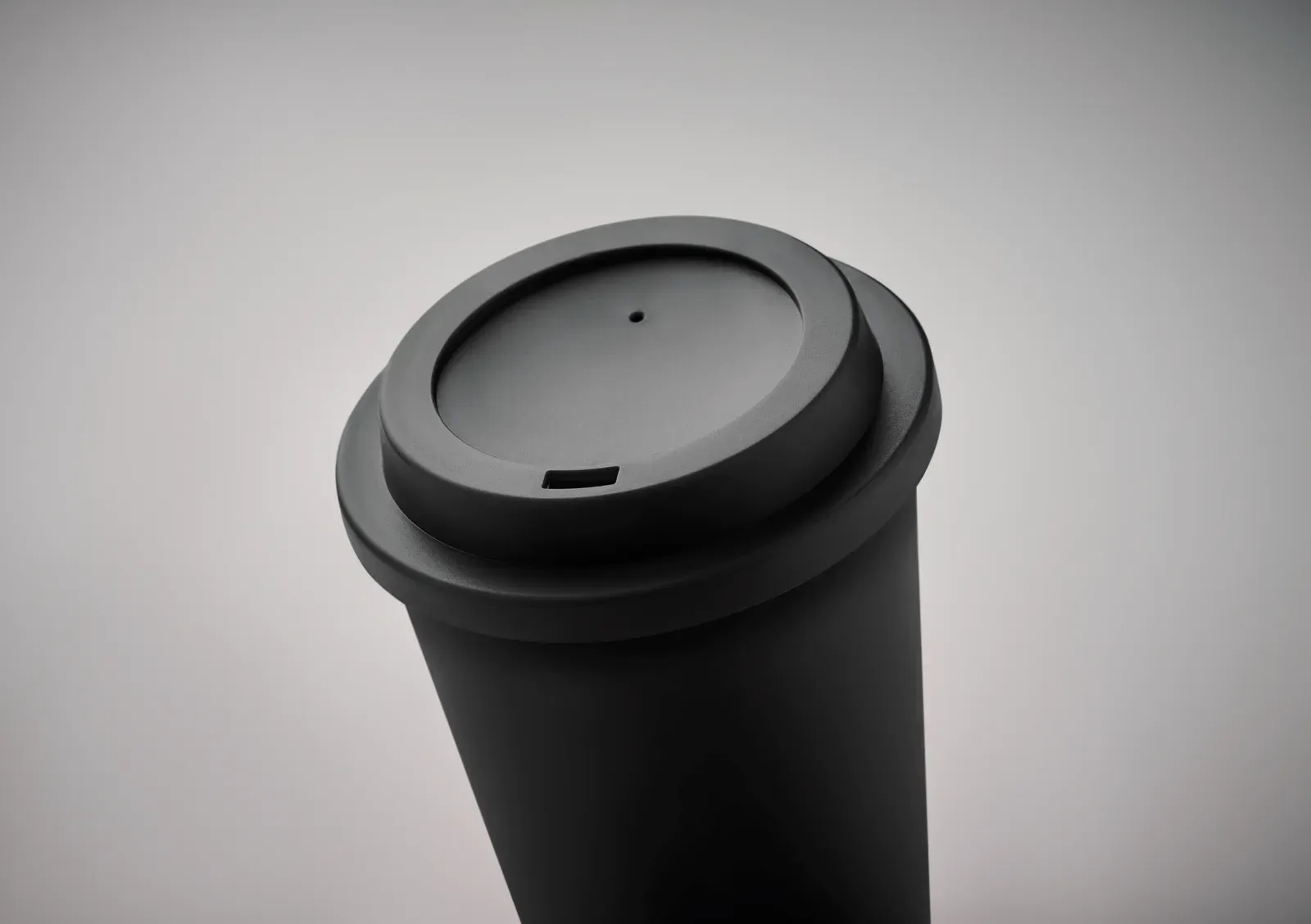 Nola – Double Wall Tumbler with Drinking Mouthpiece Lid in PP — Black