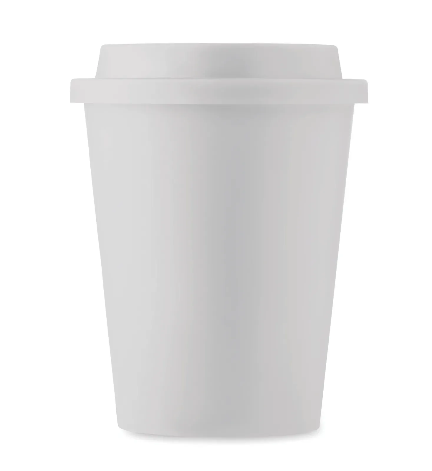 Nola – Double Wall Tumbler with Drinking Mouthpiece Lid in PP — White