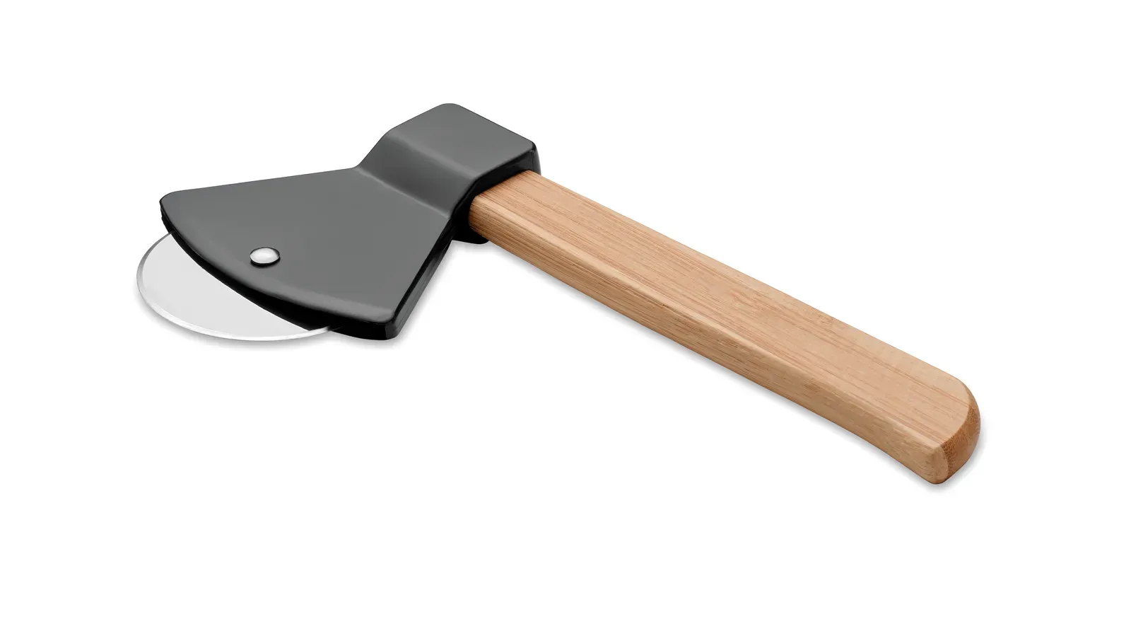 Zaza – Axe Shaped Pizza Cutter with Bamboo Handle — Black