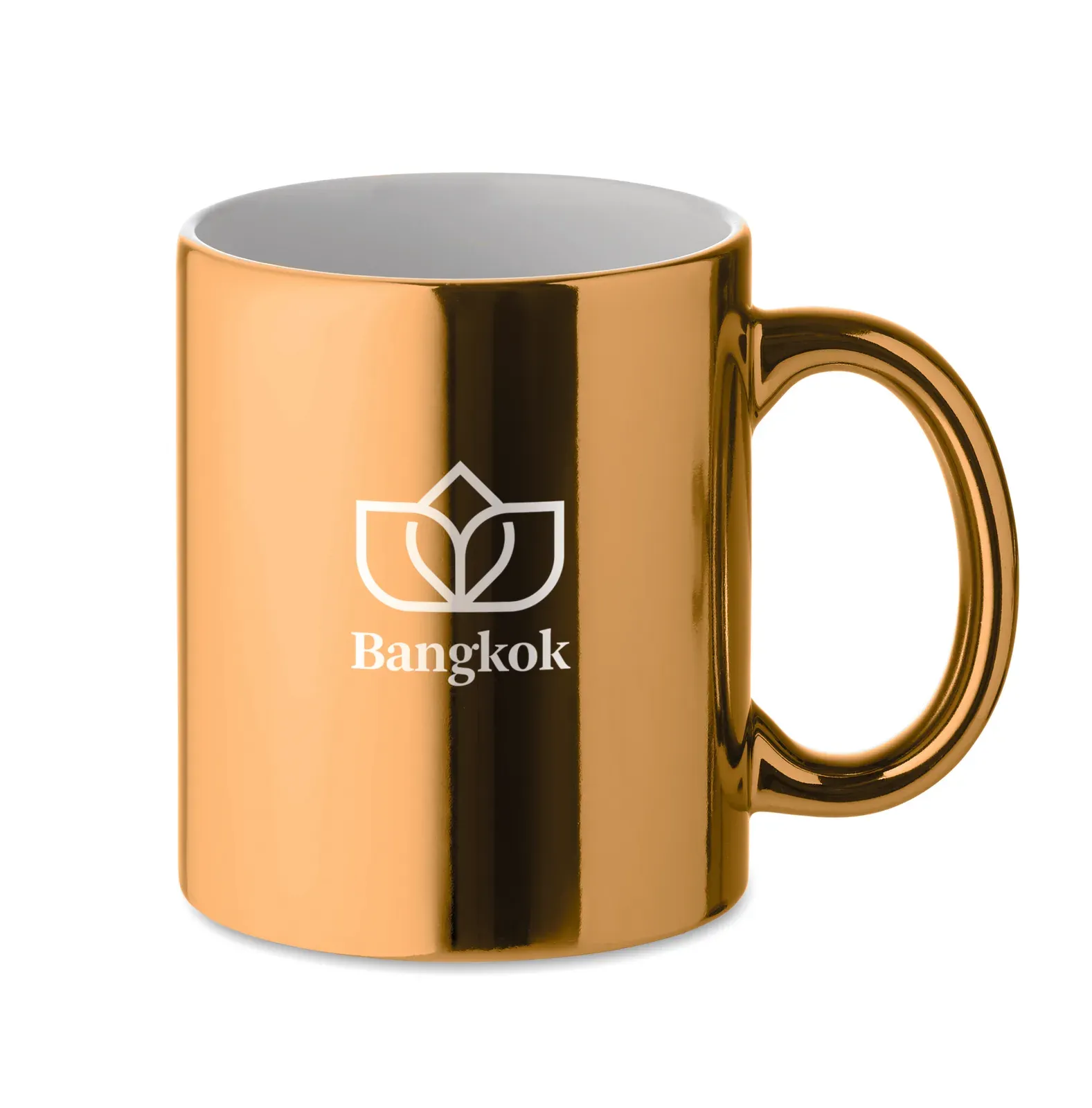 Holly – Classic Cylindrical Ceramic Mug of Mug — Gold