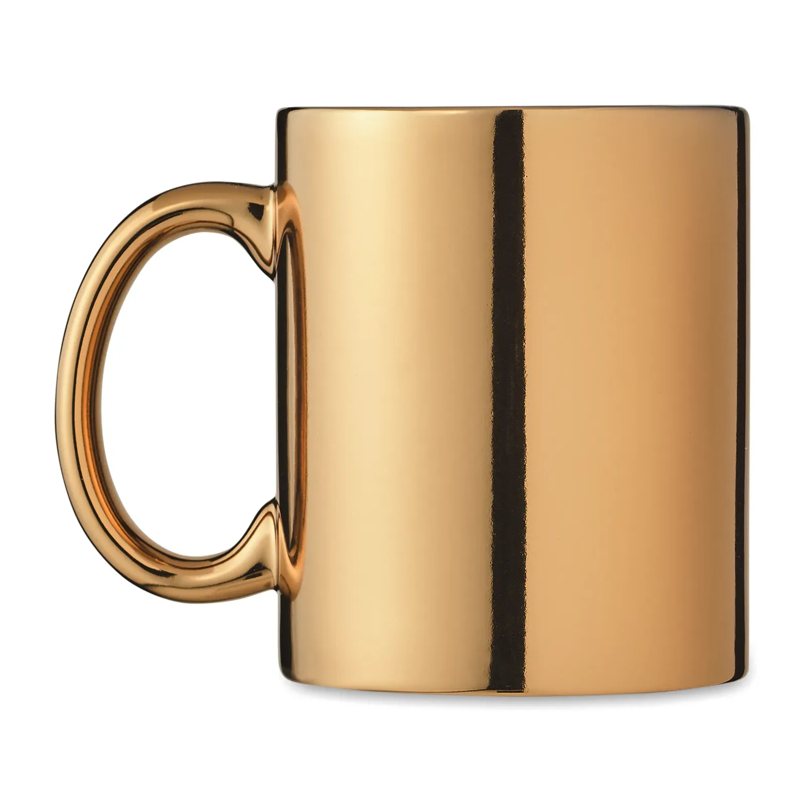 Holly – Classic Cylindrical Ceramic Mug of Mug — Gold
