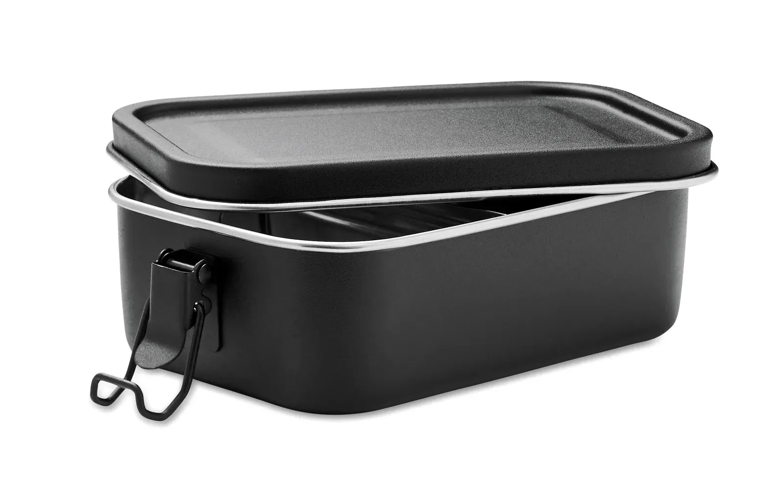 Chan Lunchbox Colour – Stainless Steel Lunch Box with Strong and Secure Side Buckles — Black