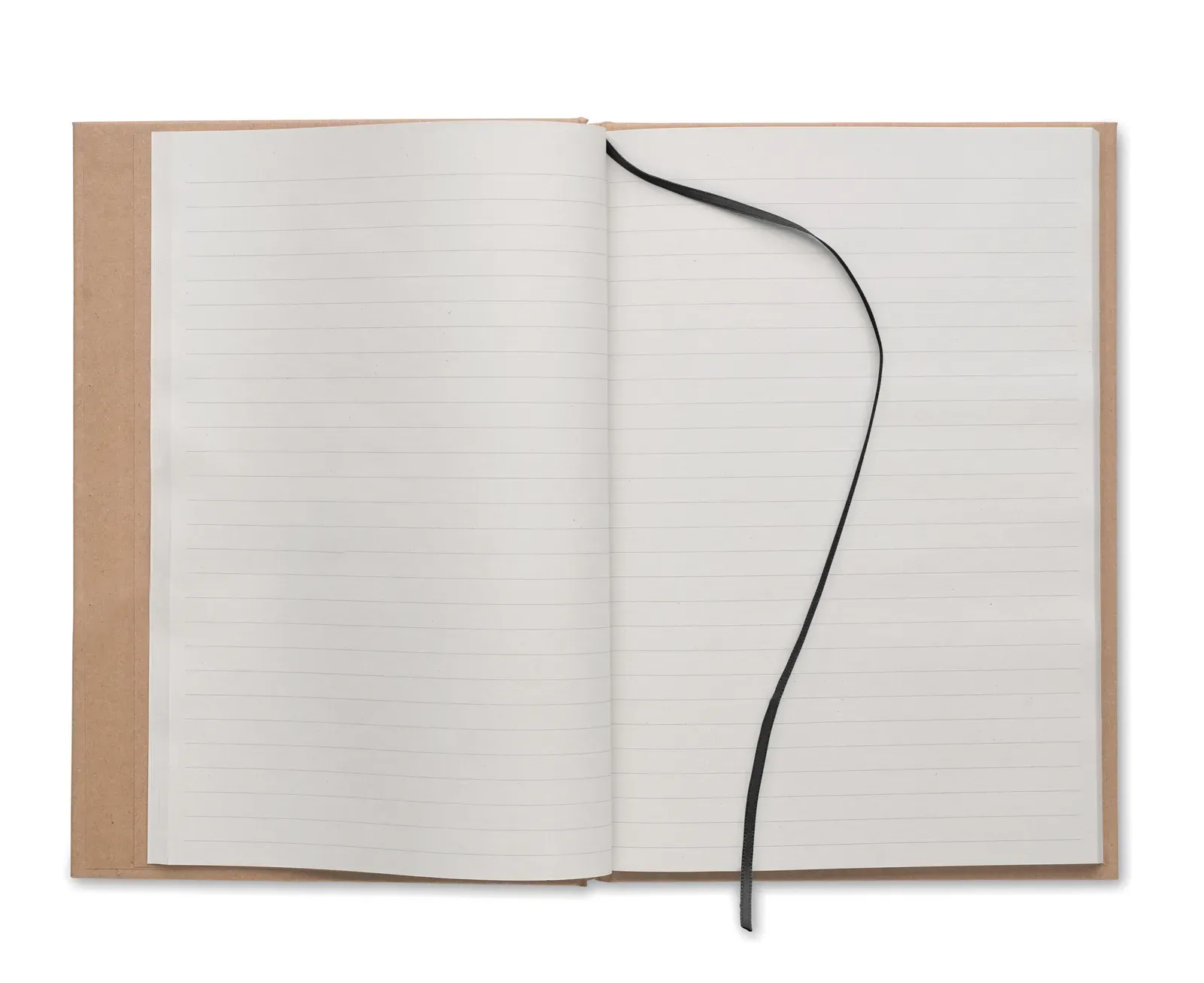 Musa A5 Recycled Carton Notebook – 200-Page EU-Made Refill with Elastic Closure — Black