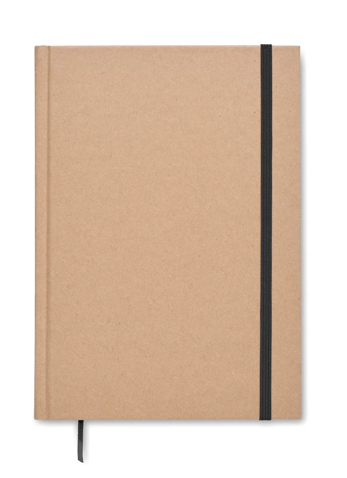 Musa A5 Recycled Carton Notebook – 200-Page EU-Made Refill with Elastic Closure — Black
