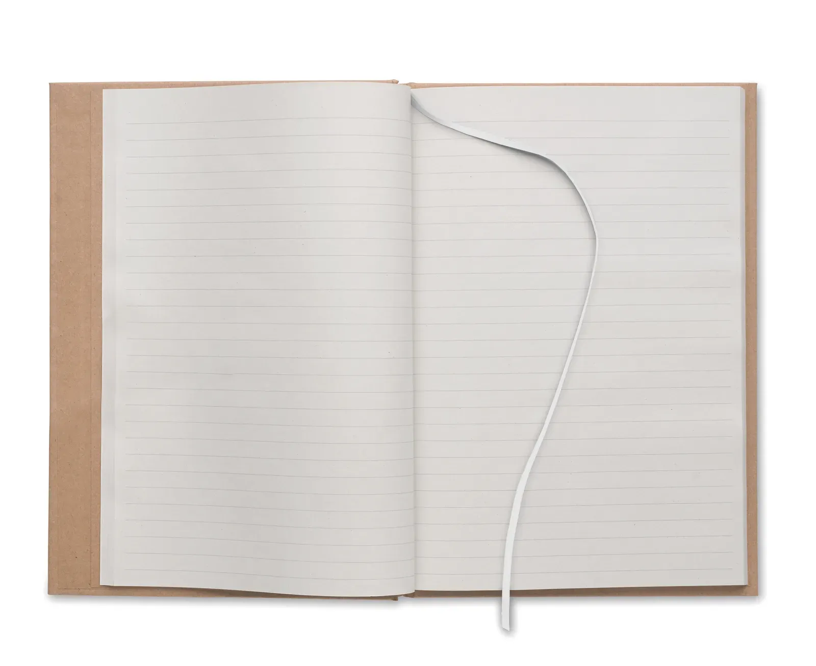 Musa A5 Recycled Carton Notebook – 200-Page EU-Made Refill with Elastic Closure — White