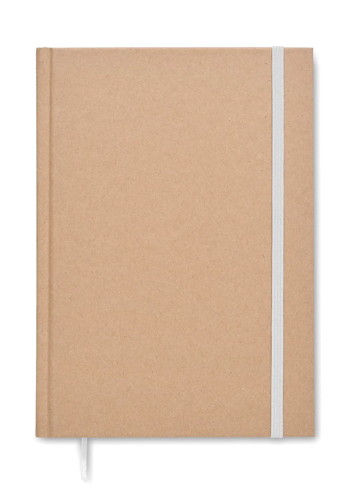 Musa A5 Recycled Carton Notebook – 200-Page EU-Made Refill with Elastic Closure — White