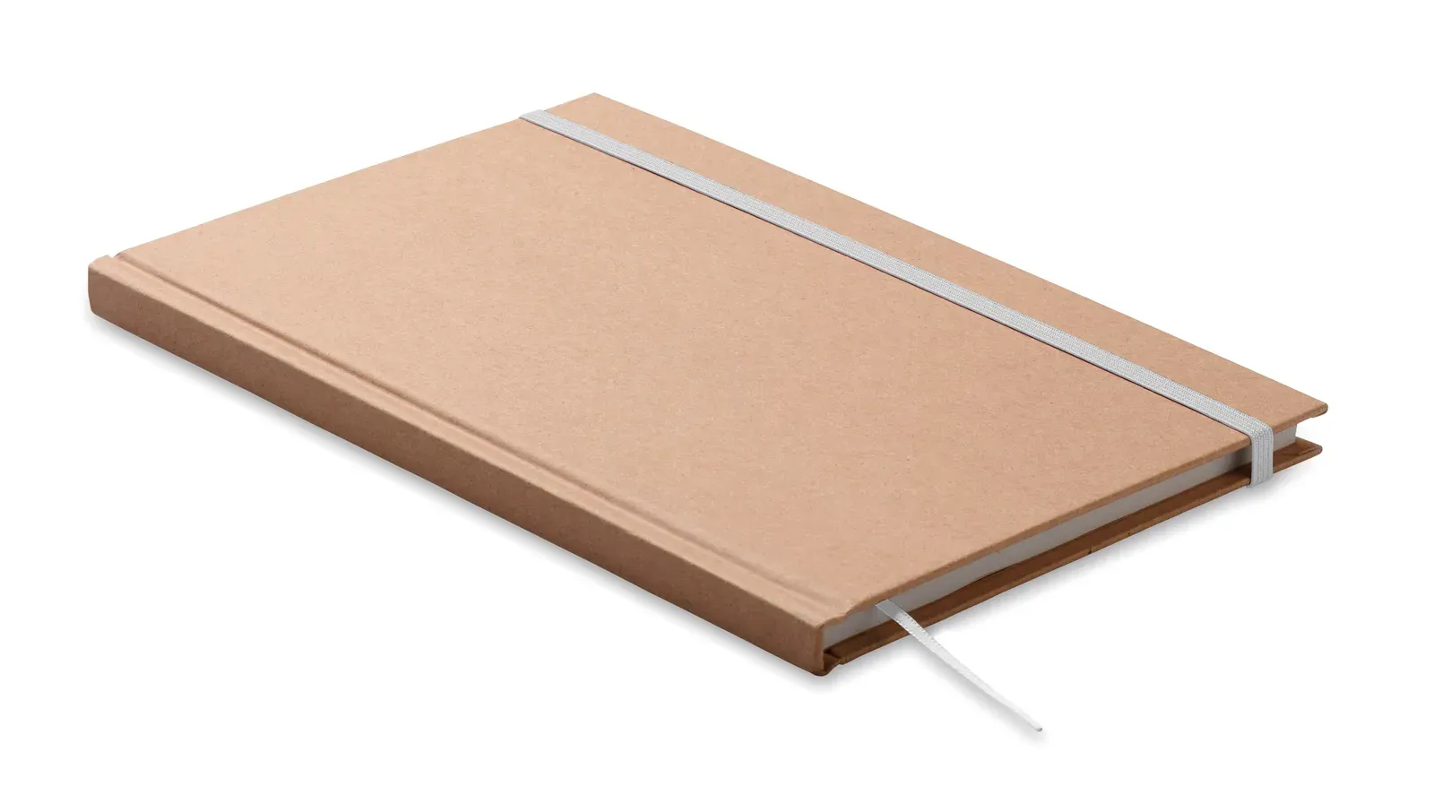 Musa A5 Recycled Carton Notebook – 200-Page EU-Made Refill with Elastic Closure — White