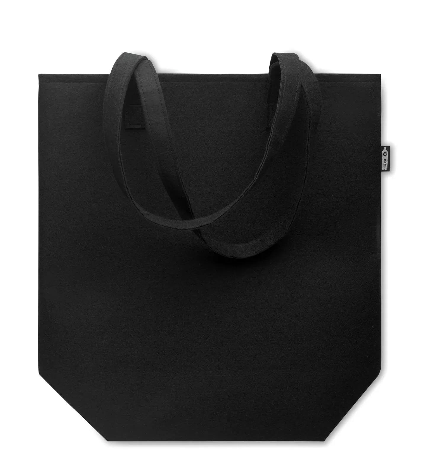 RPET Shopping Bag Nata with Long Handles 38X42 cm MO6660 Shopping Bag — Black