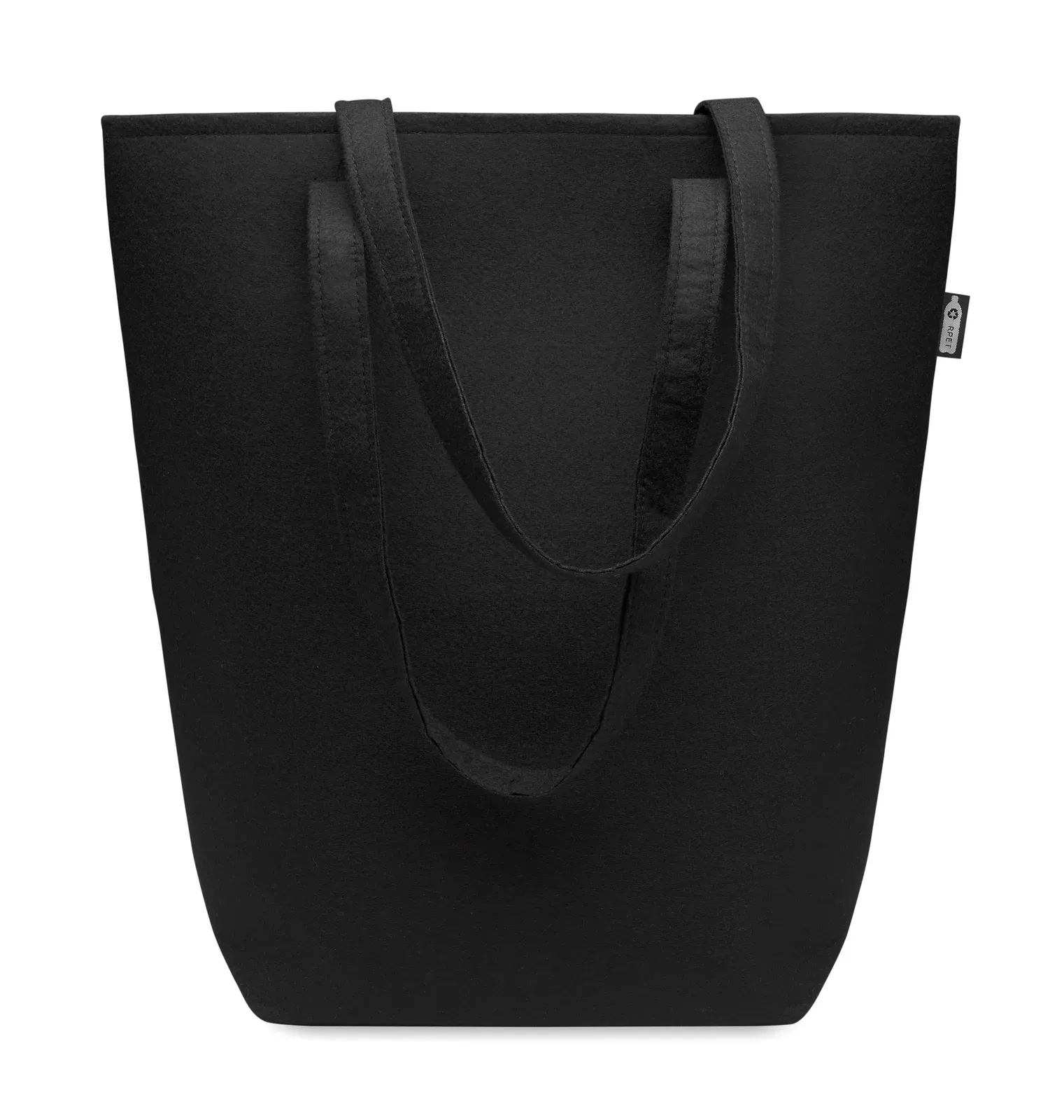 RPET Shopping Bag Nata with Long Handles 38X42 cm MO6660 Shopping Bag — Black
