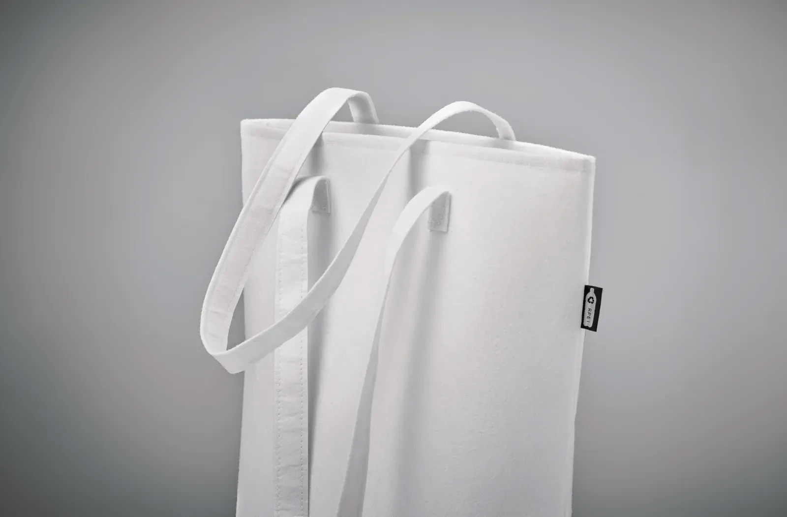 RPET Shopping Bag Nata with Long Handles 38X42 cm MO6660 Shopping Bag — White
