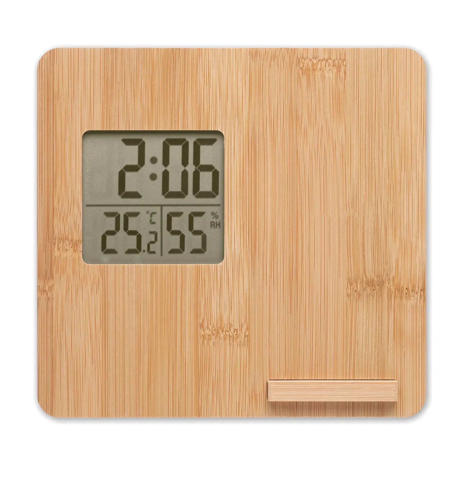 Ferrel 15W Wireless Charger – Bamboo Weather Station & Phone Stand — Wood