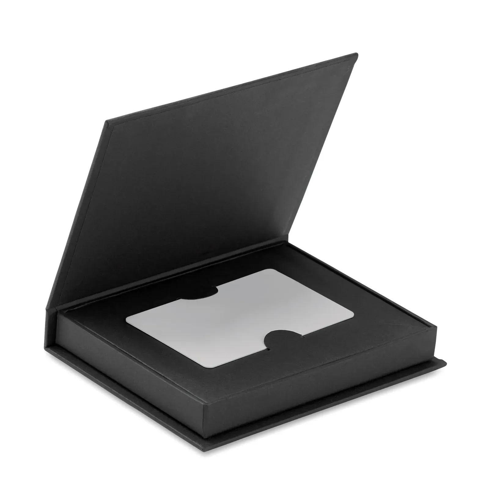 Kraft Paper Gift Card Box Hako with Magnetic Closure 13.5X10.5X2 cm — Black