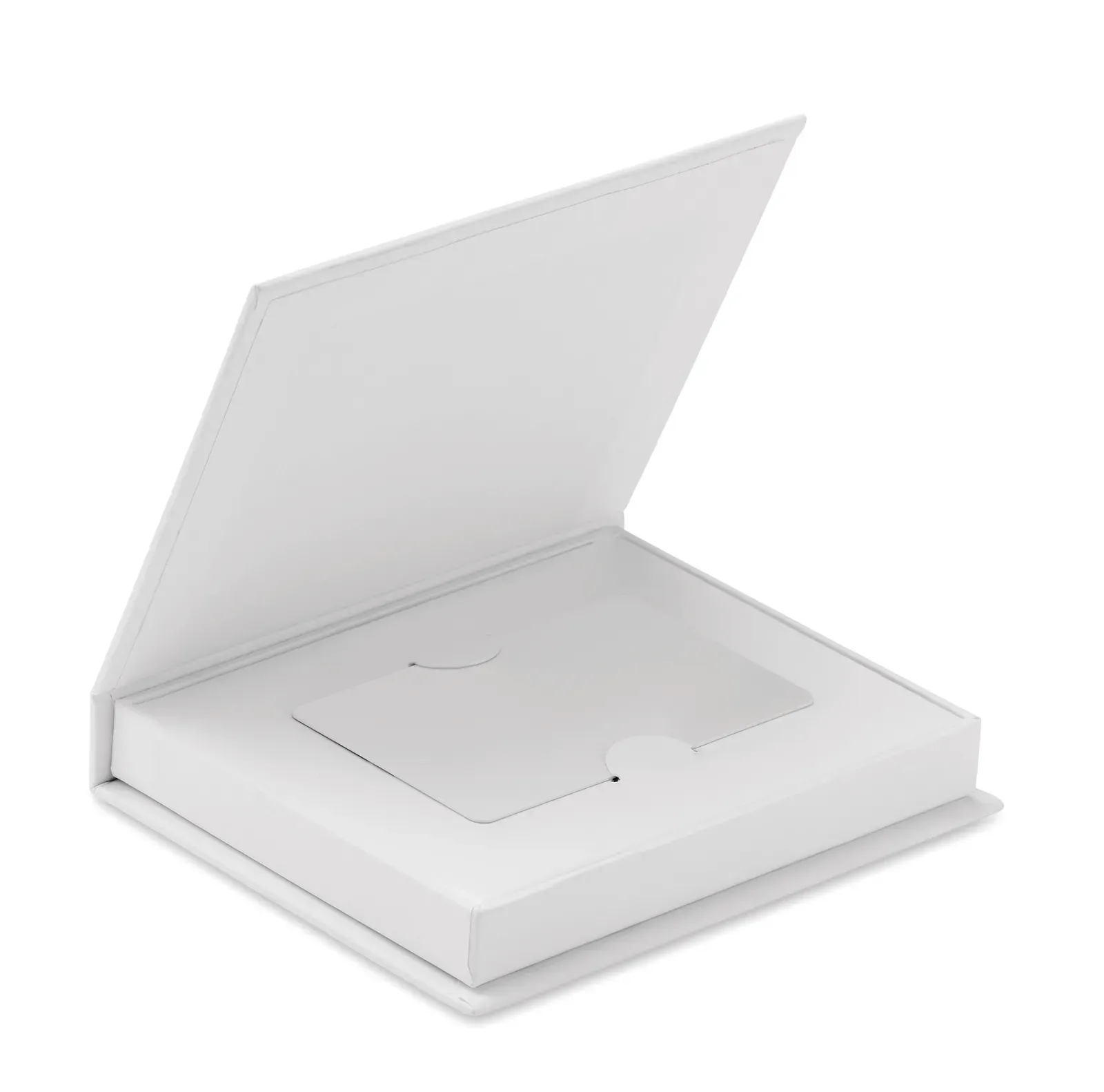 Kraft Paper Gift Card Box Hako with Magnetic Closure 13.5X10.5X2 cm — White