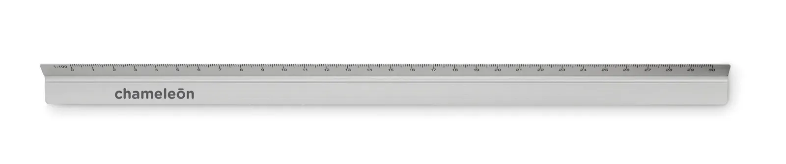 Tria 30cm Aluminium Ruler — Matt Silver