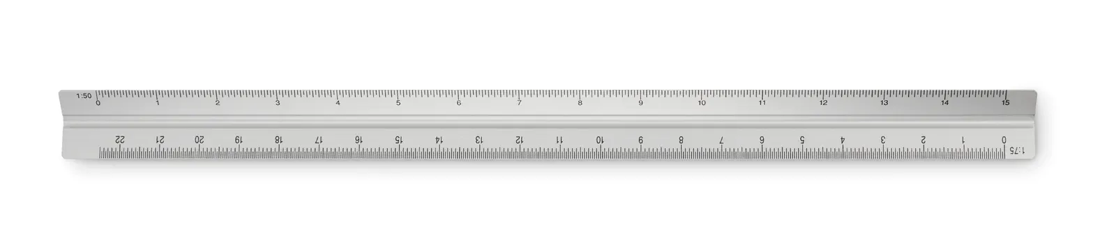 Tria 30cm Aluminium Ruler — Matt Silver
