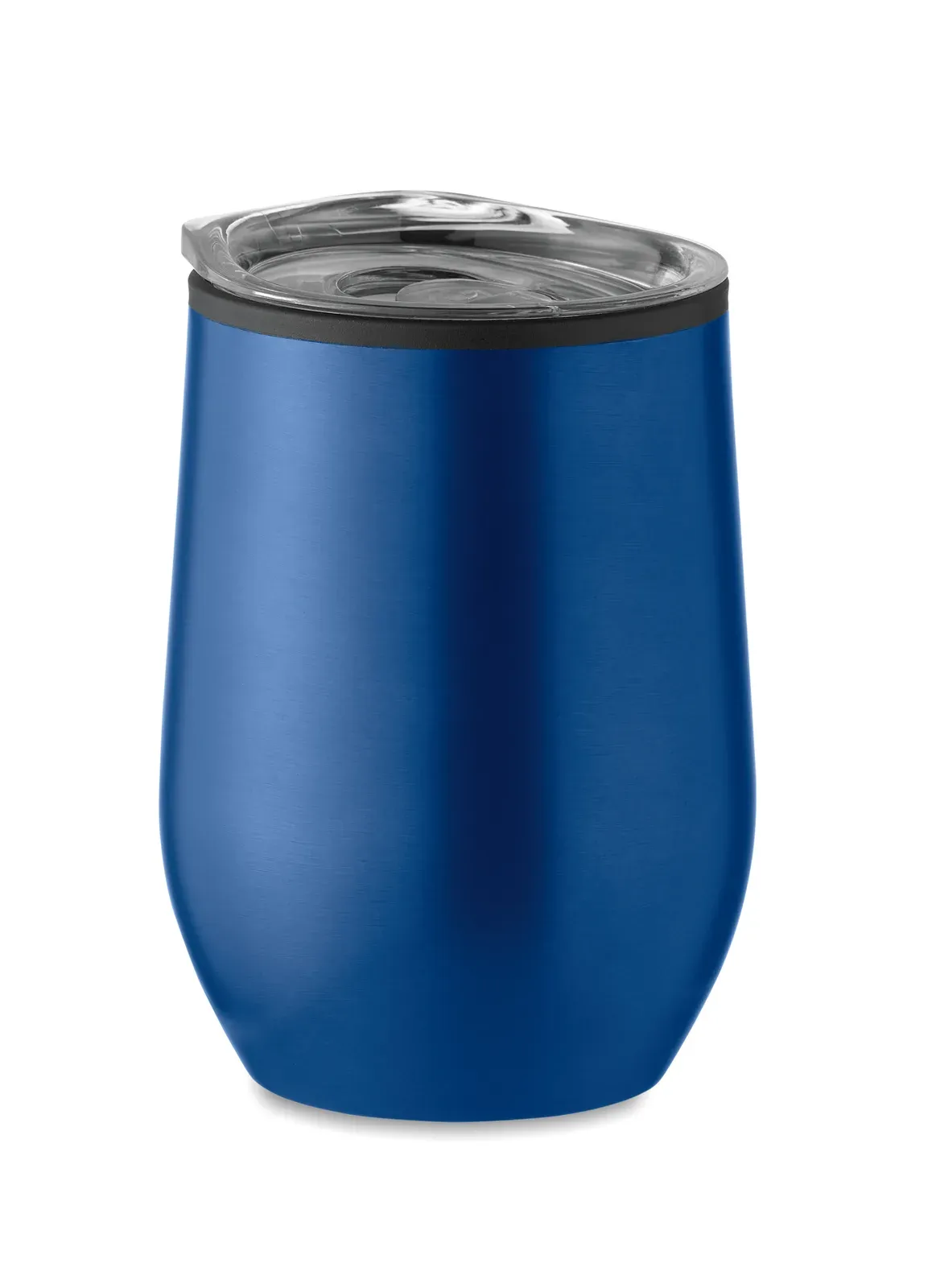 Chin Chan – Double Wall Stainless Steel Cup with Inner PP and Transparent PS Lid — Blue