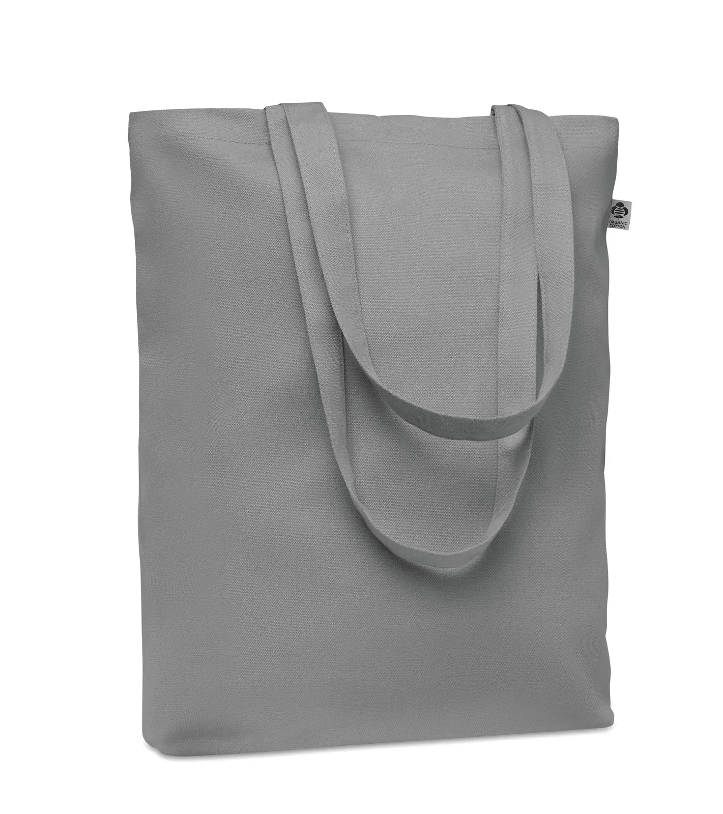 Canvas Shopping Bag Coco with Long Handles 38X9X42 cm 100 certified. Size — Grey