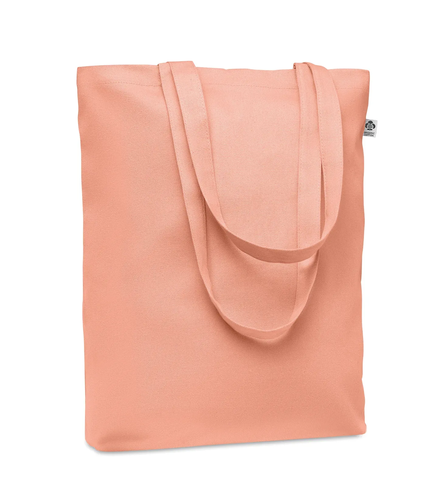 Canvas Shopping Bag Coco with Long Handles 38X9X42 cm 100 certified. Size — Orange