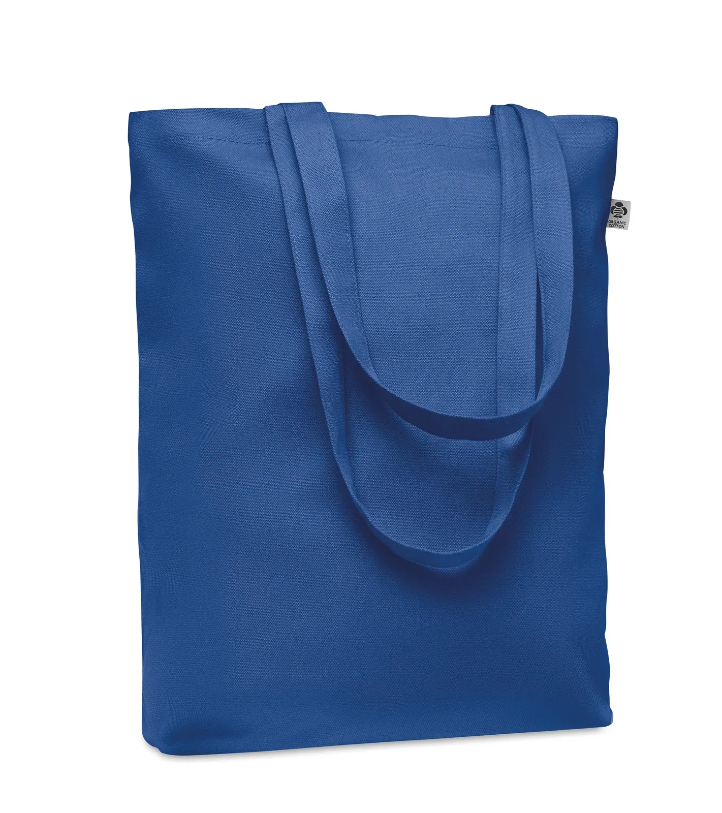 Canvas Shopping Bag Coco with Long Handles 38X9X42 cm 100 certified. Size — Royal Blue