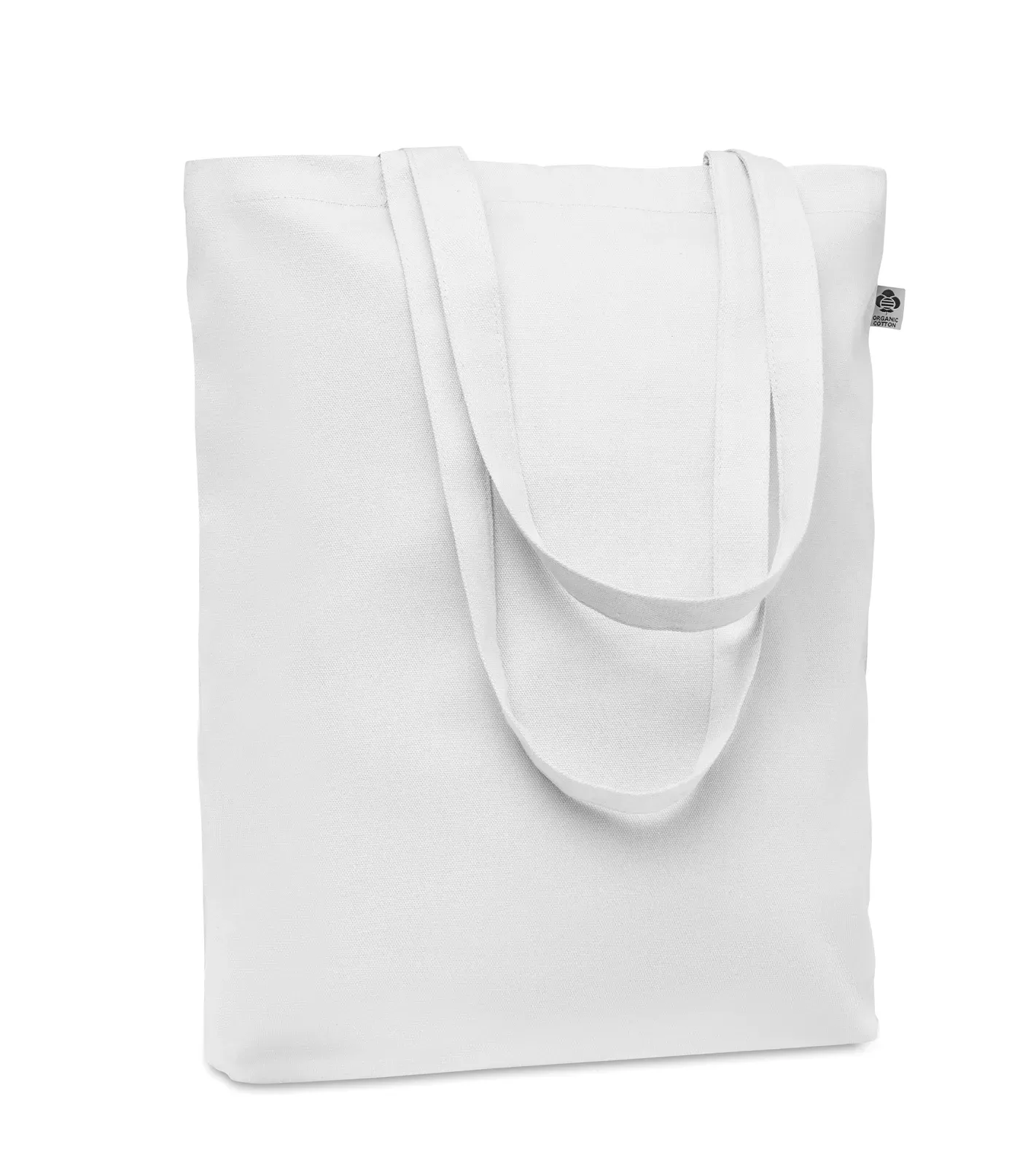 Canvas Shopping Bag Coco with Long Handles 38X9X42 cm 100 certified. Size — White