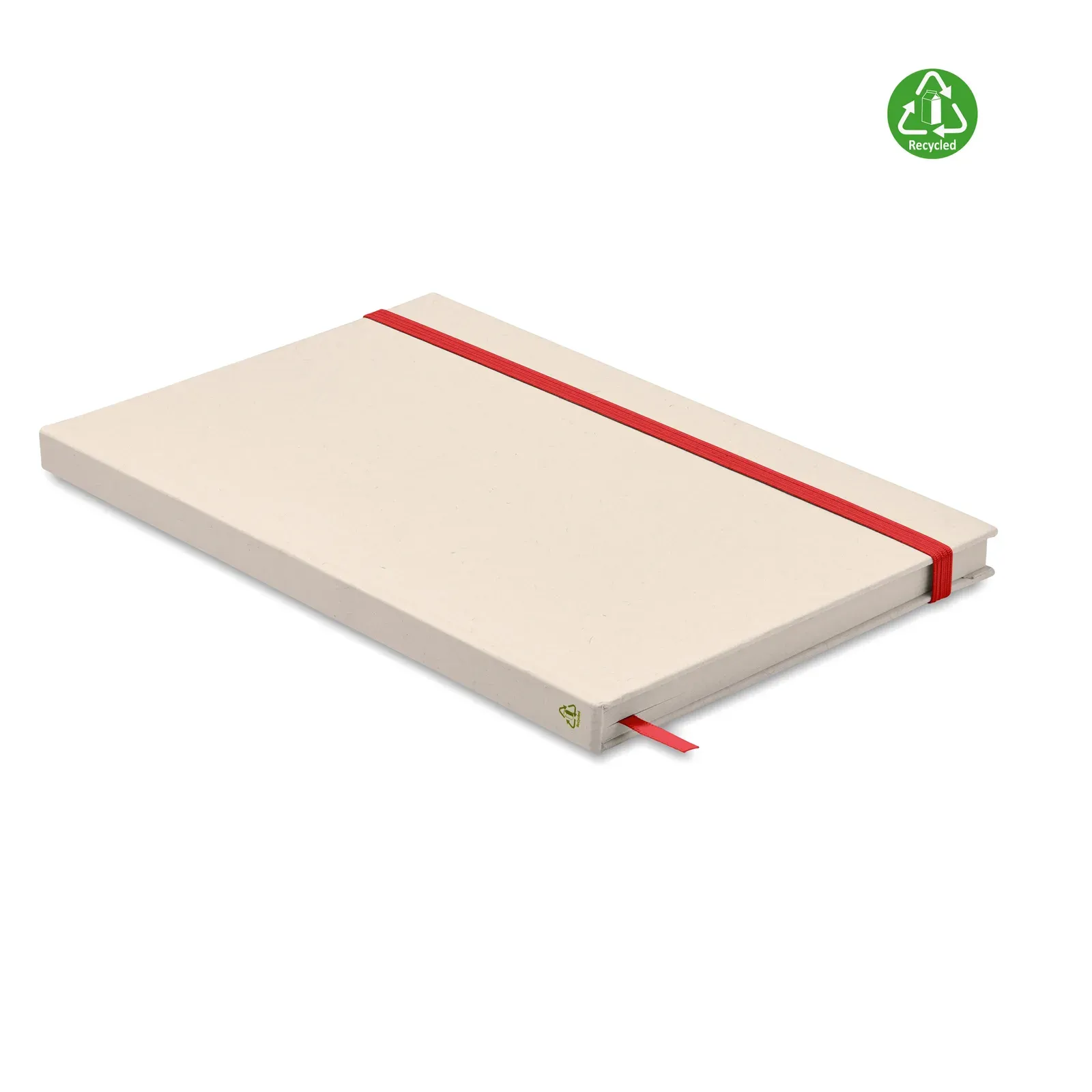 Mito Note A5 Recycled Milk Carton Notebook – 160-Page Refill with Elastic Closure — Red