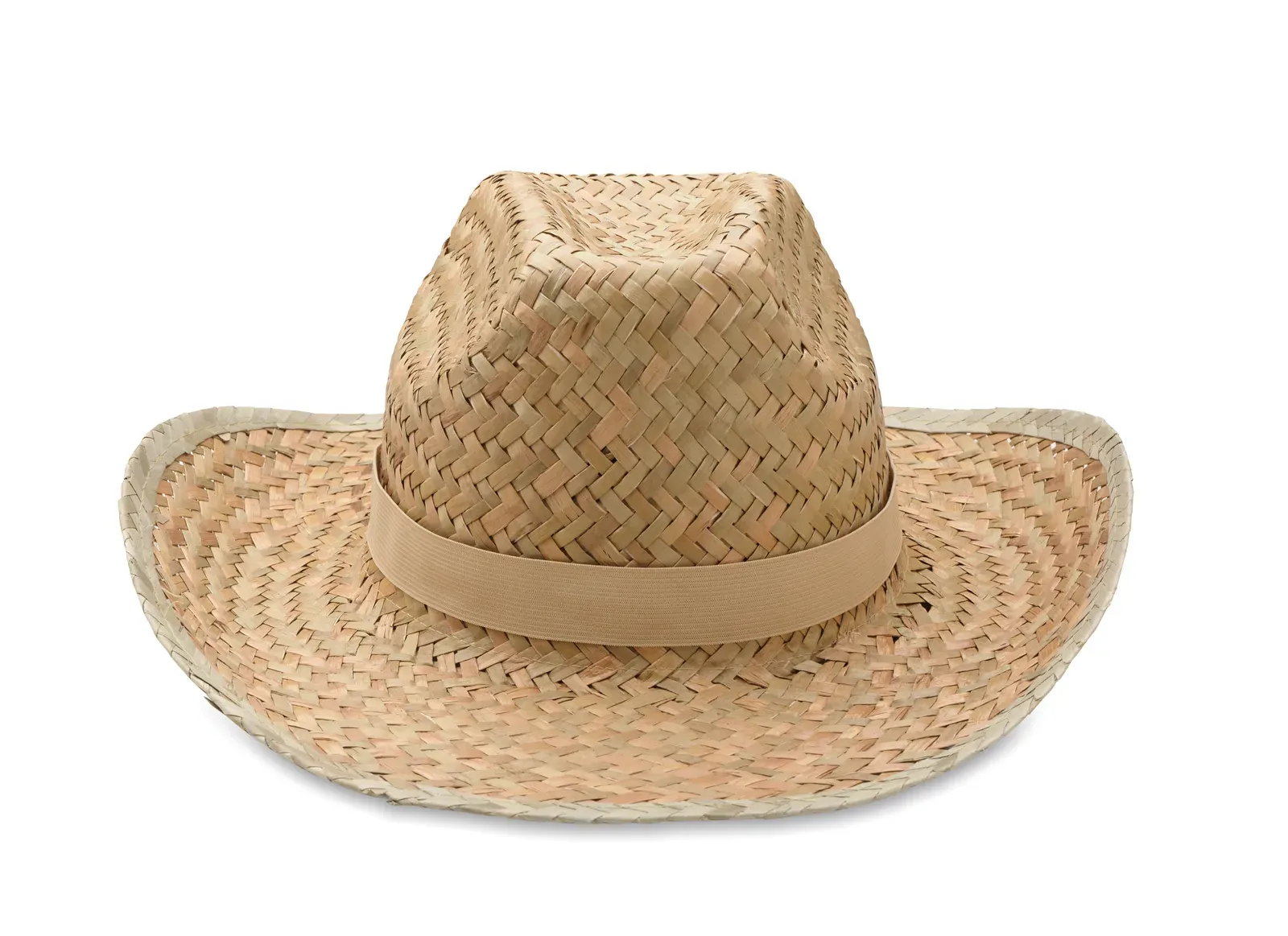 Texas Cowboy-Shape Straw Hat — Beige