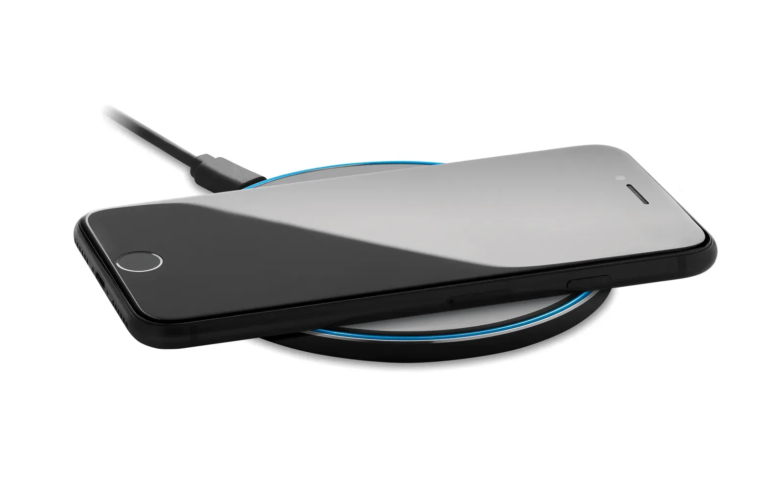 Ress Aluminium Wireless Charger – Glass Top, 10W Quick Charging — Black