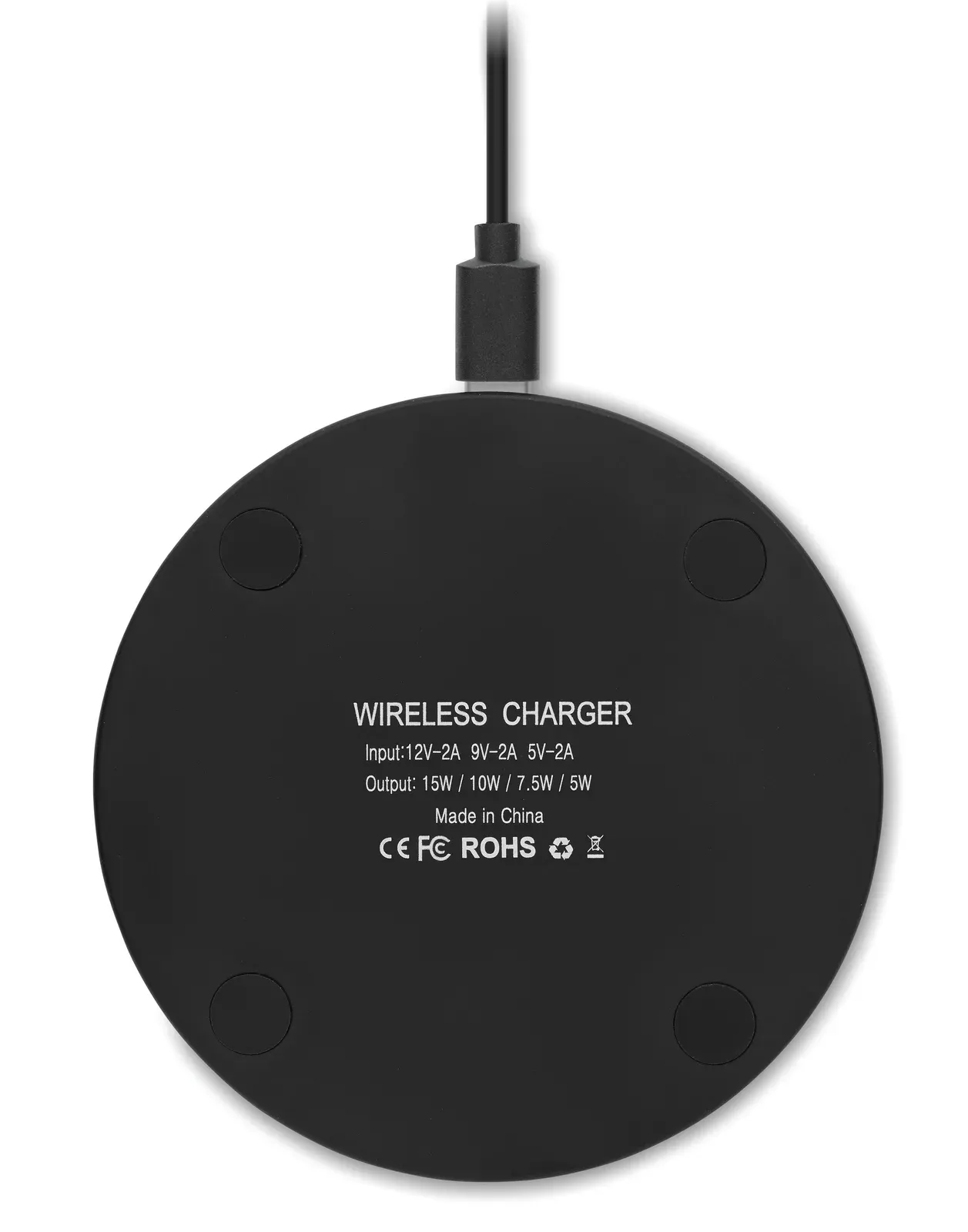 Ress Aluminium Wireless Charger – Glass Top, 10W Quick Charging — Black