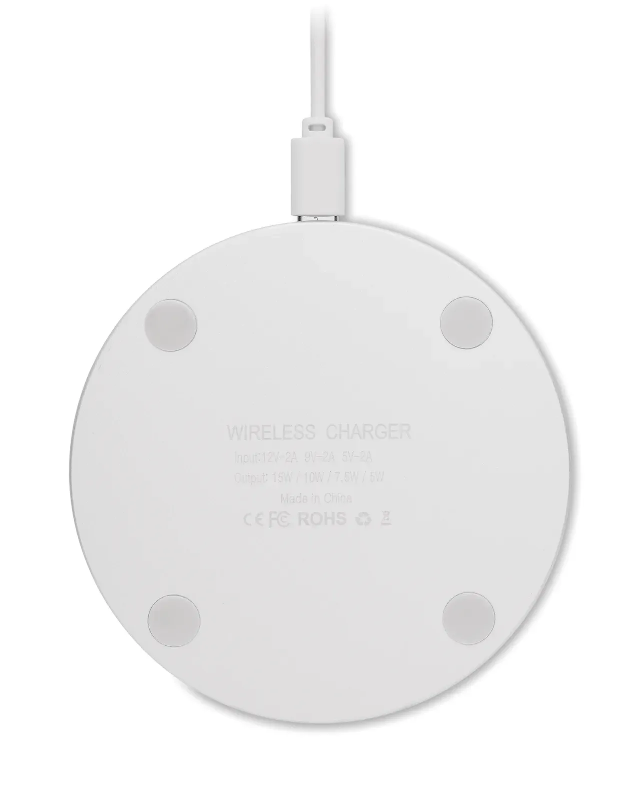 Ress Aluminium Wireless Charger – Glass Top, 10W Quick Charging — White