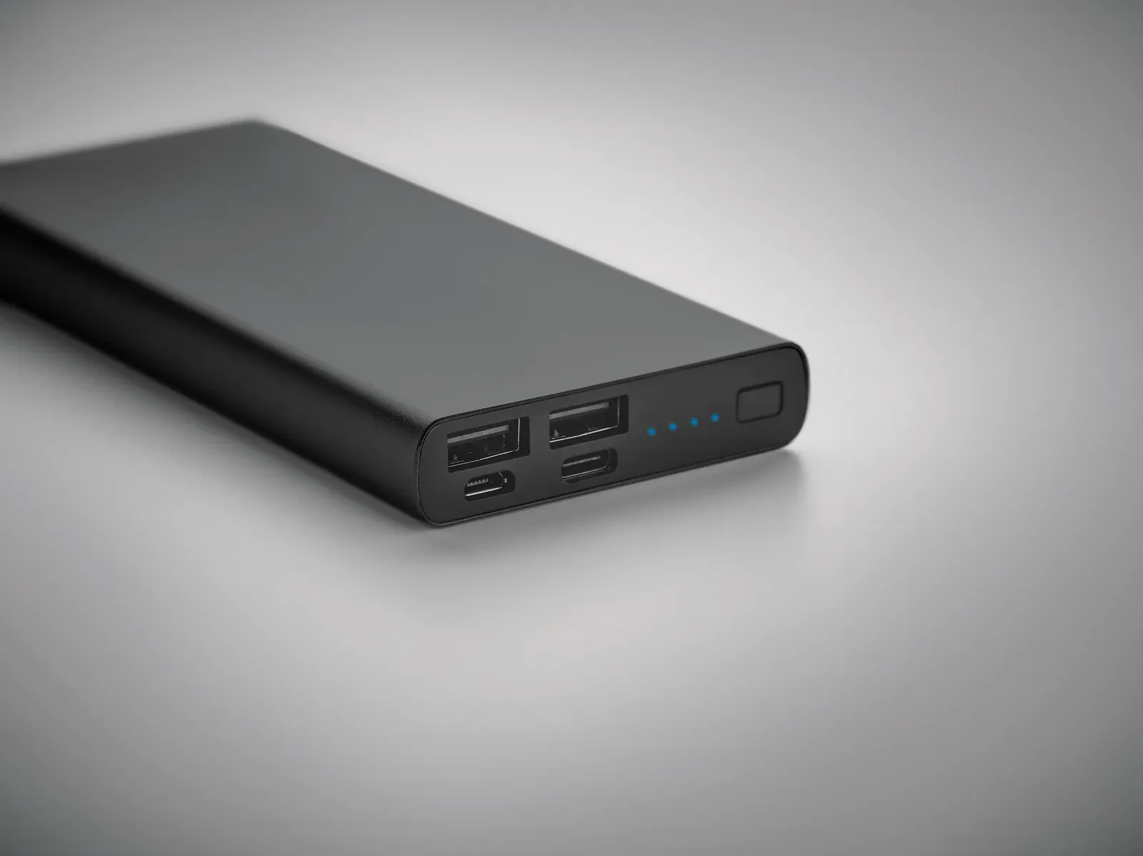 Powerflat10c 10000mAh Power Bank – Recycled Aluminium, PD Fast Charging — Black