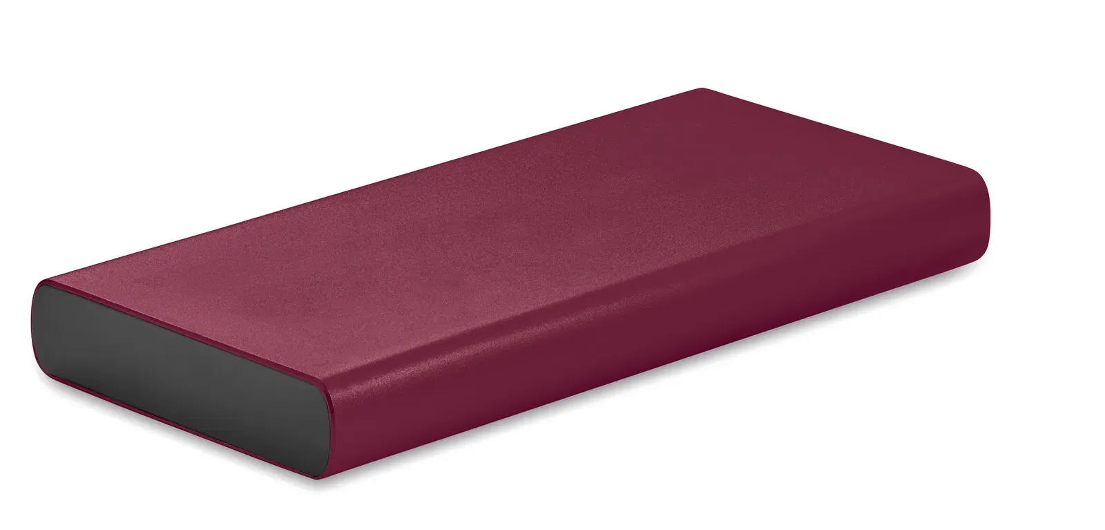 Powerflat10c 10000mAh Power Bank – Recycled Aluminium, PD Fast Charging — Burgundy