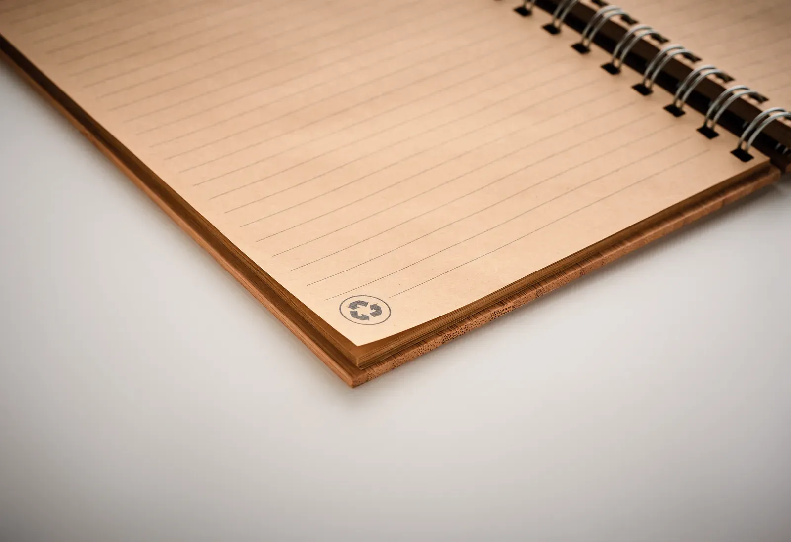 Bram A5 Ring-Bound Bamboo Cover Notebook — Wood