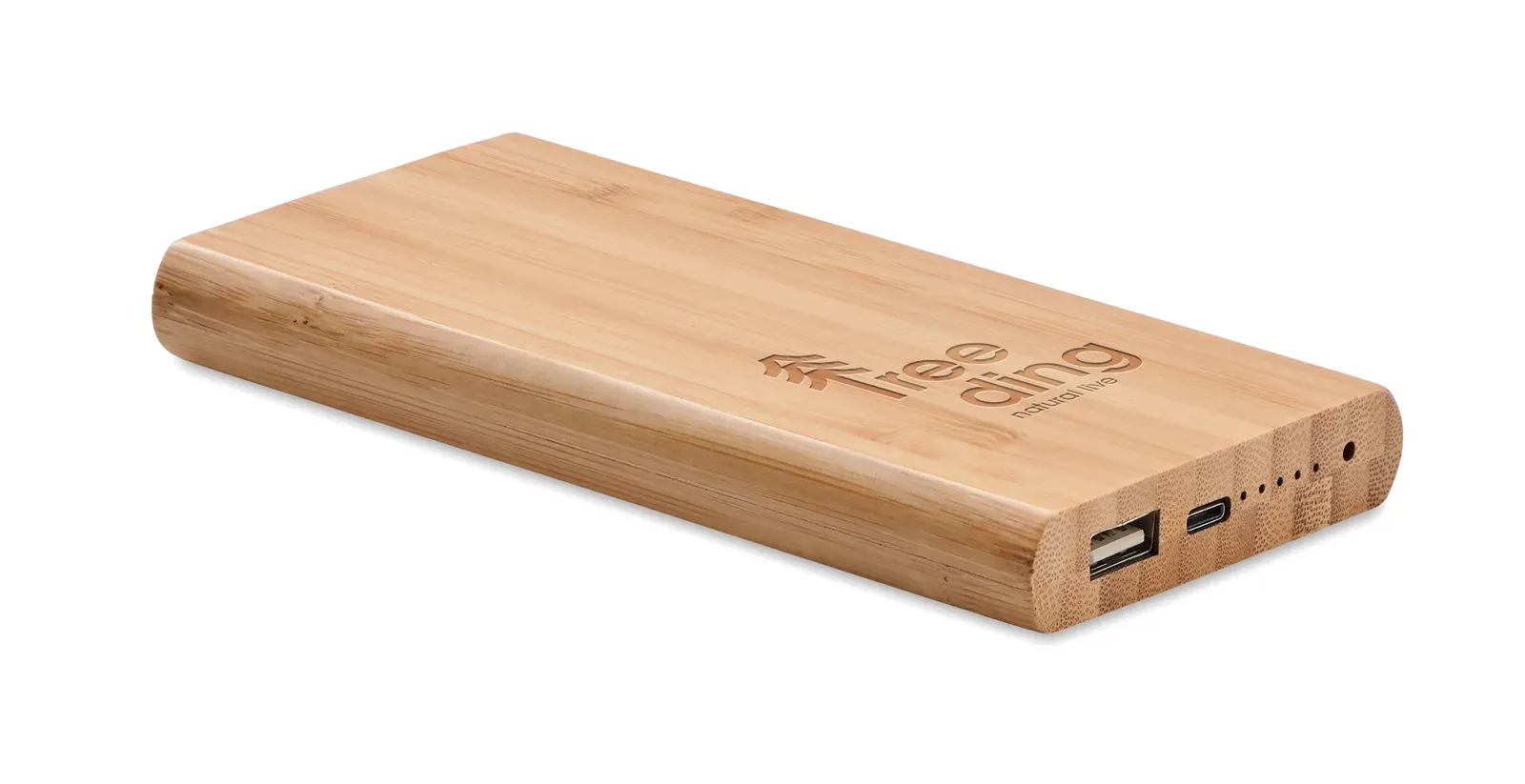 Arena C Wireless Charger & 6000mAh Power Bank – Bamboo Casing — Wood