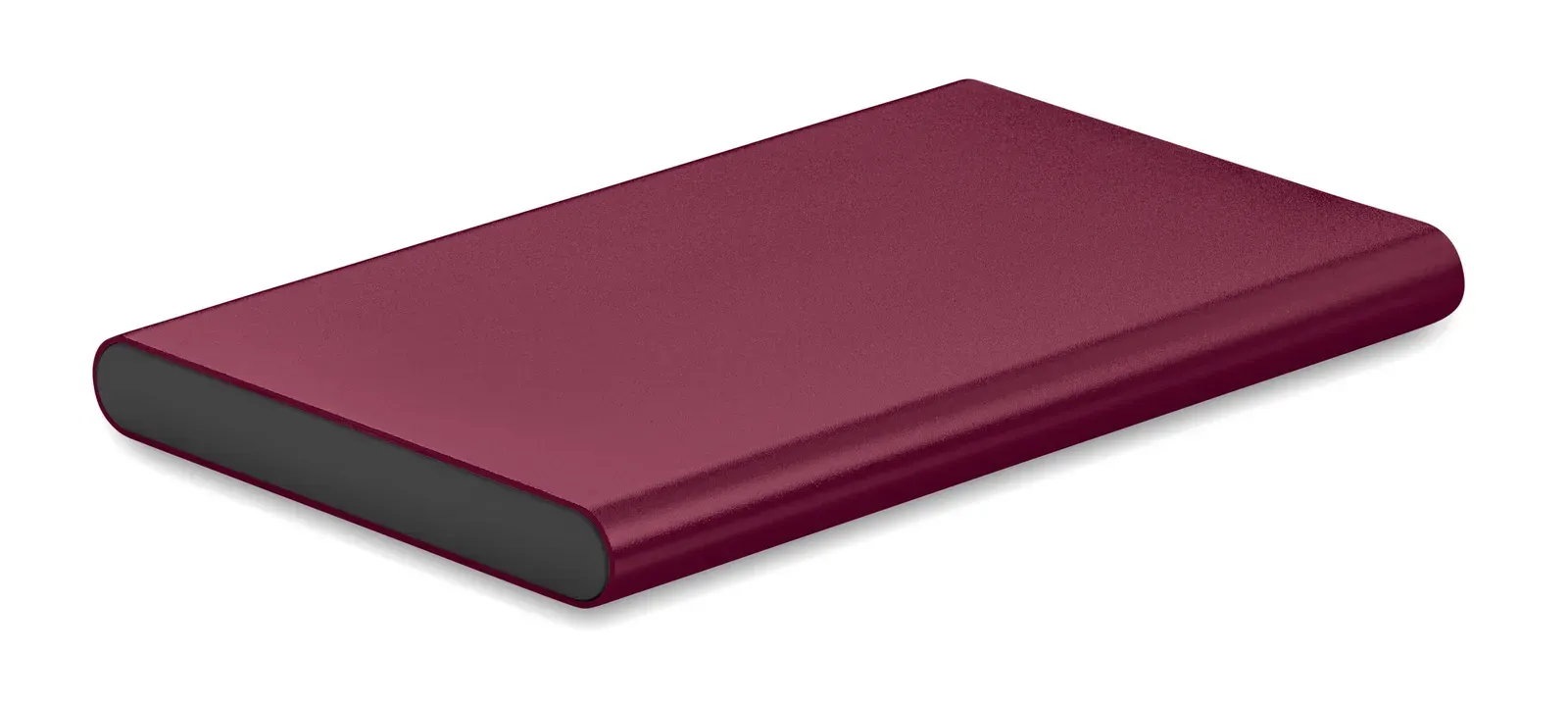 Powerflat C 4000mAh Power Bank – Recycled Aluminium, Type-C — Burgundy