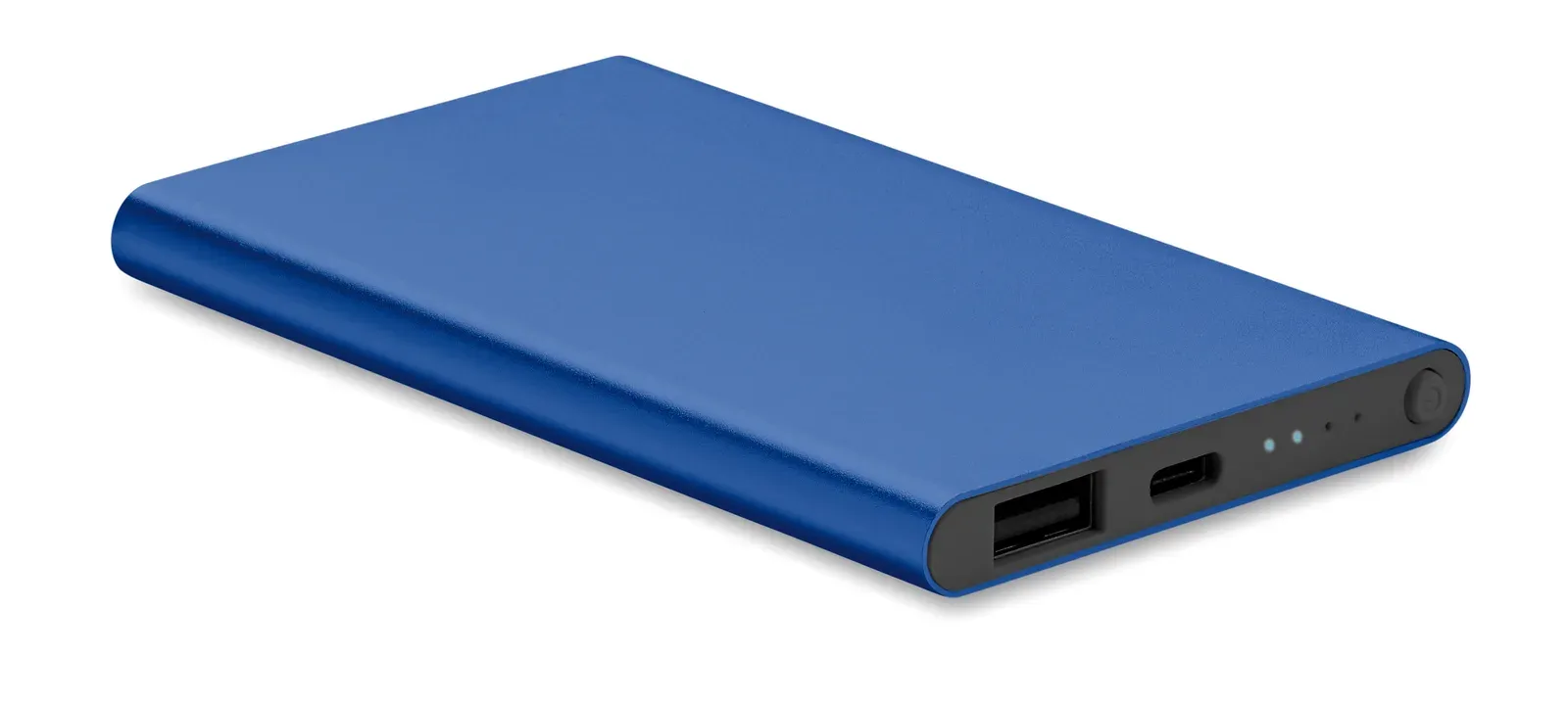 Powerflat C 4000mAh Power Bank – Recycled Aluminium, Type-C — Royal Blue