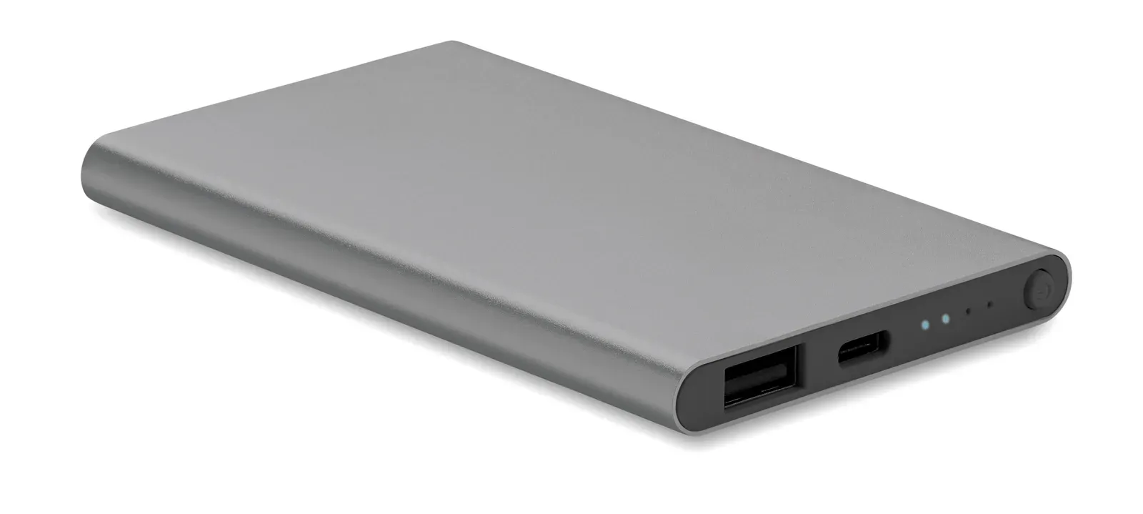 Powerflat C 4000mAh Power Bank – Recycled Aluminium, Type-C — Titanium