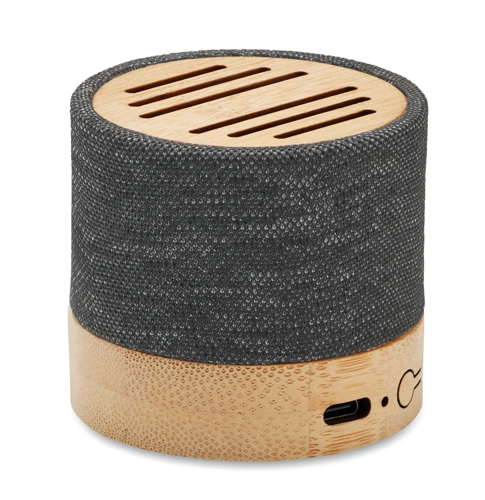 Bool 5.0 Wireless Speaker – RPET Casing with Bamboo Detail — Black