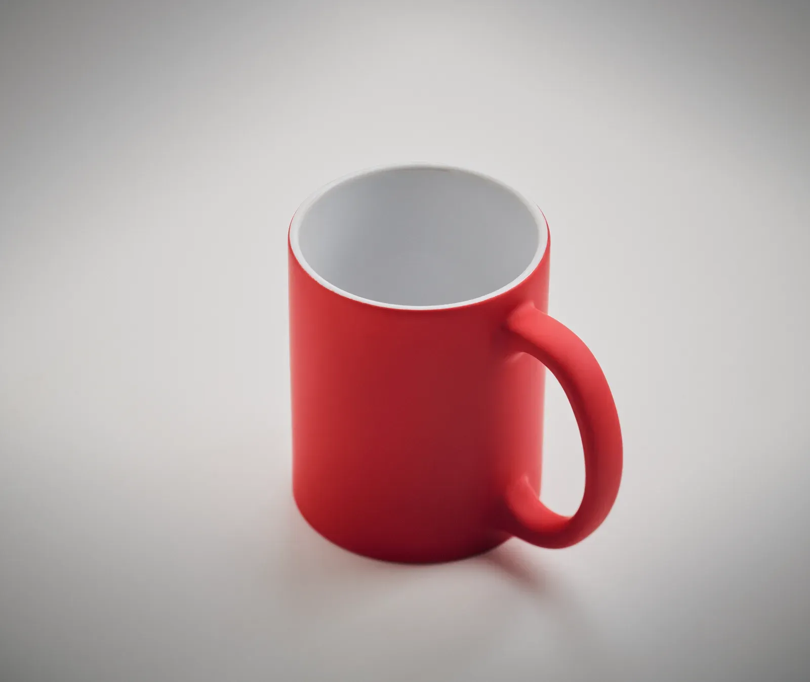 Dublin Colour – Classic Cylindrical Matt Ceramic Mug of Mug; With a Special Coating for Laser Engraving — Red