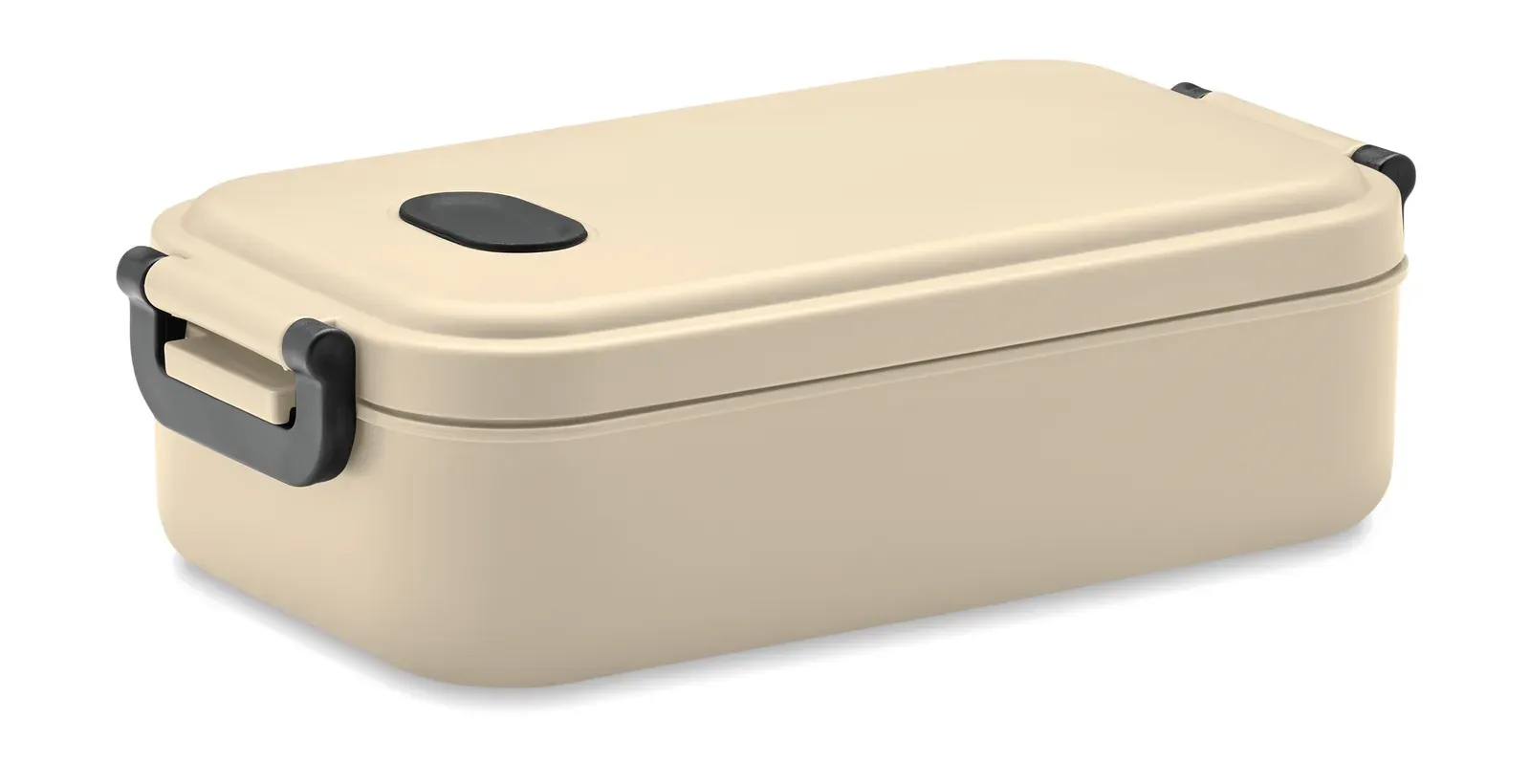 Indus – PP Lunch Box with Airtight Lid, Silicone Valve and Two Side Buckles — Beige