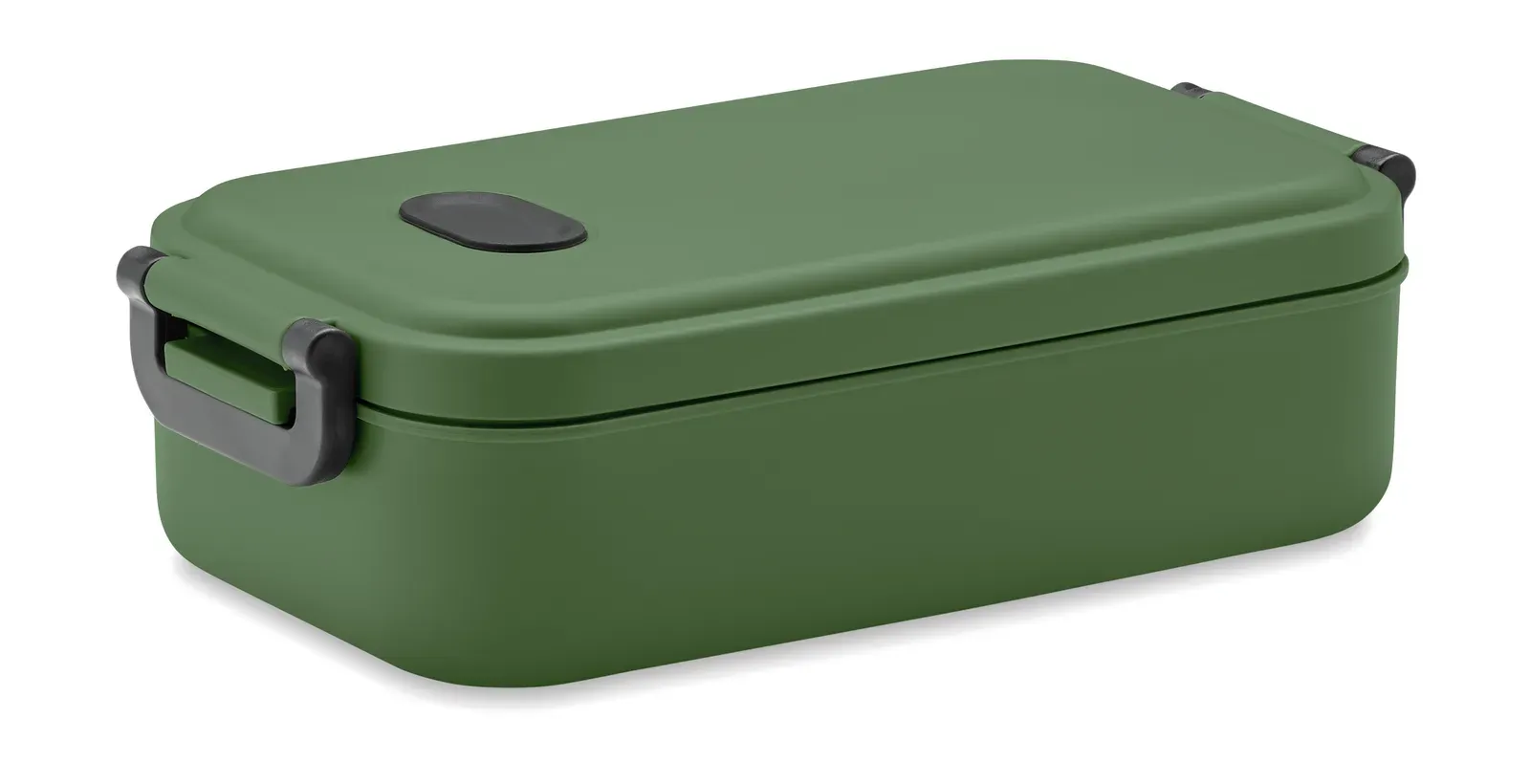 Indus – PP Lunch Box with Airtight Lid, Silicone Valve and Two Side Buckles — Dark Green
