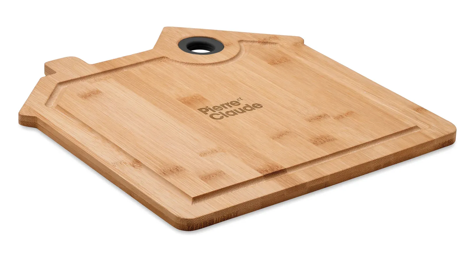 Rumat – Serving Board in Bamboo with Groove and Jute Rope in Natural Shape