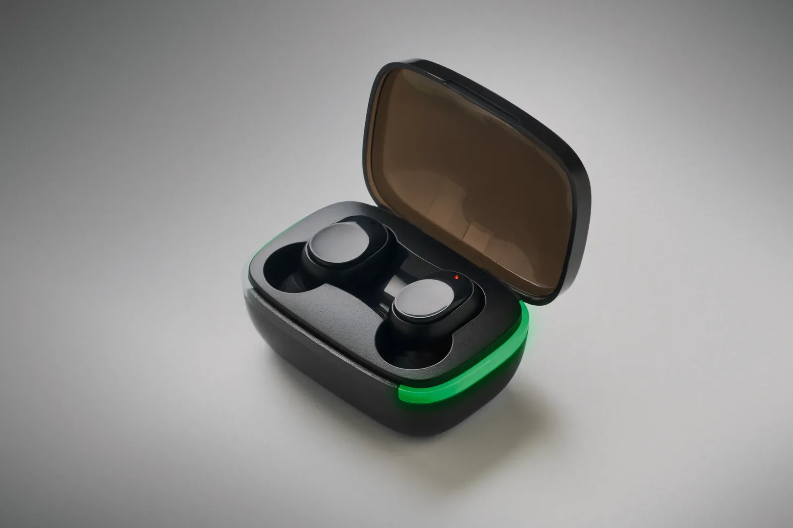 Kolor TWS 5.1 Wireless Earbuds – Solar-Charging Station, Auto-Pairing — Black