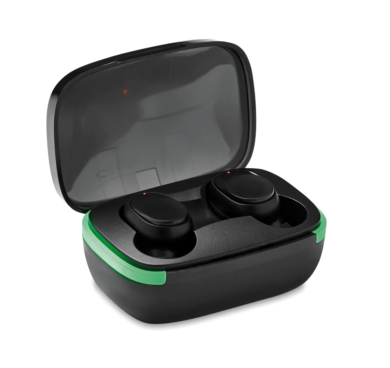 Kolor TWS 5.1 Wireless Earbuds – Solar-Charging Station, Auto-Pairing — Black