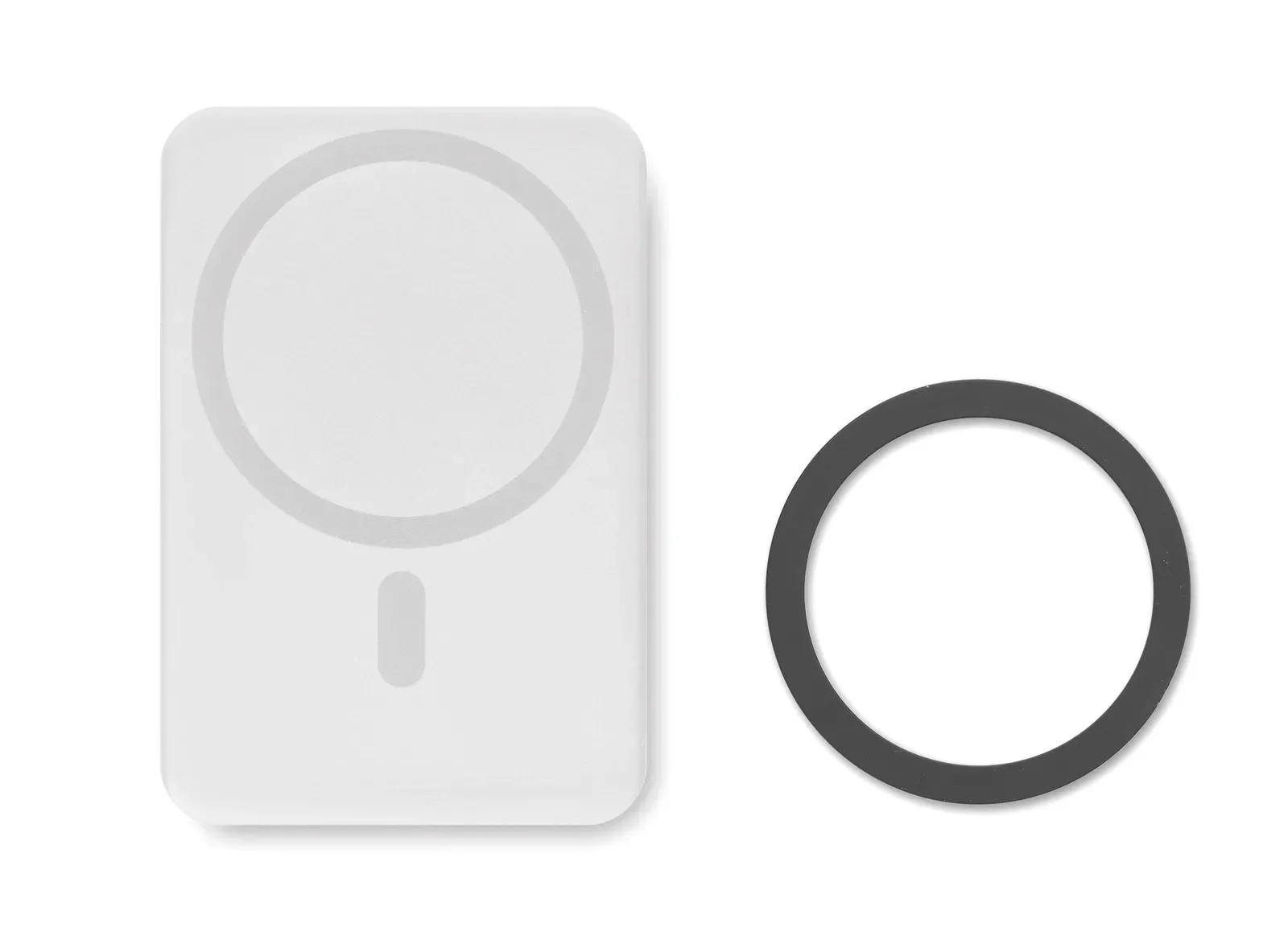 Doubletic Magnetic Wireless Charger & 5000mAh Power Bank — White