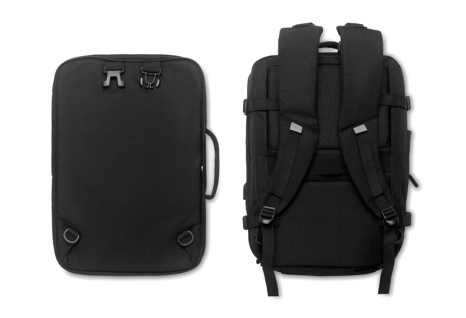 RPET Backpack Sophis with 600d RPET 33X18X48 cm MO6901 Backpack — Black