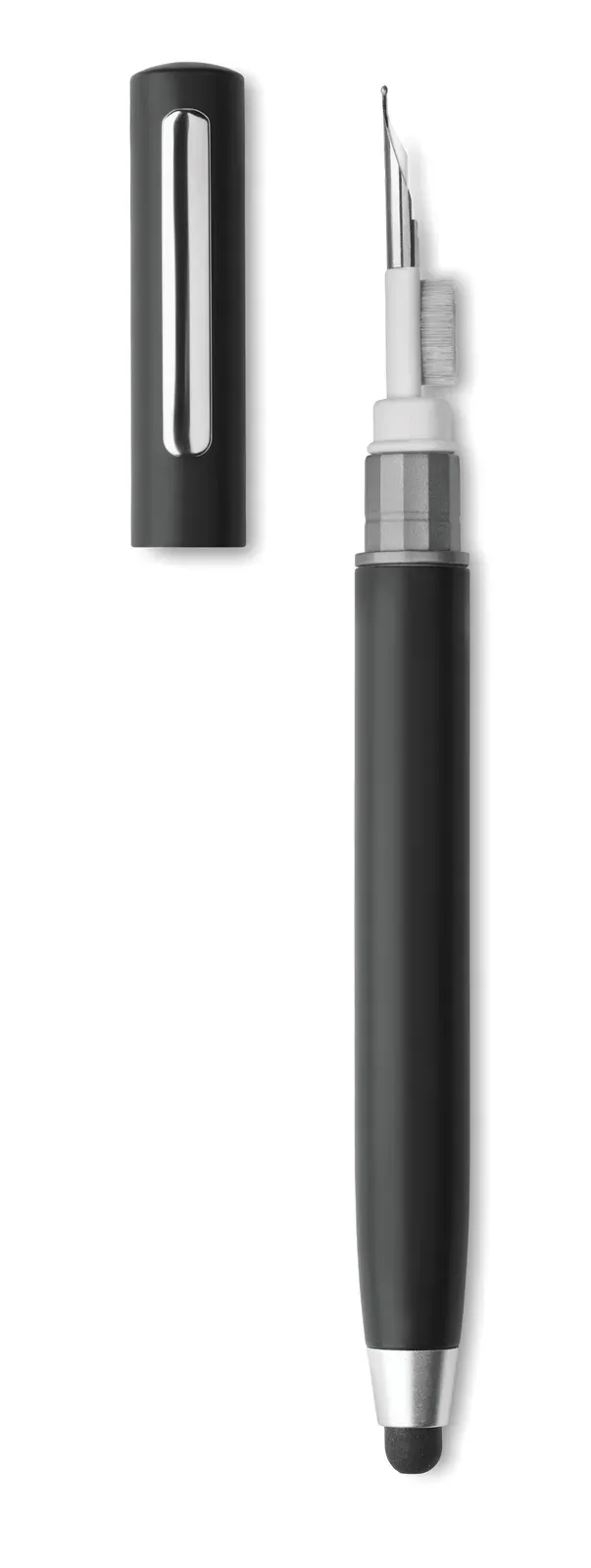 Cleanpen Twist Pen with Stylus & Earbud Cleaning Kit — Black